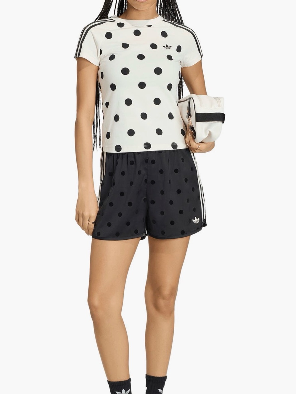 NWT adidas Polka Dot Sprinter Shorts (BLACK)